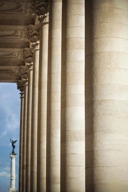 Columns under a porch