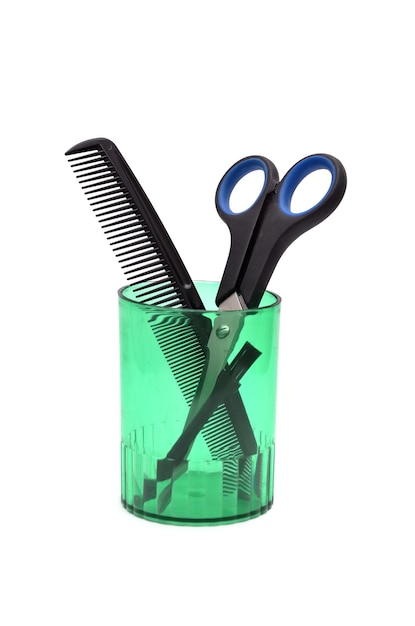 Comb and scissors