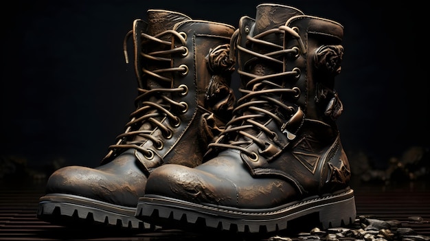 Combat boots showcasing rugged style an edgy accessory for a bold statement