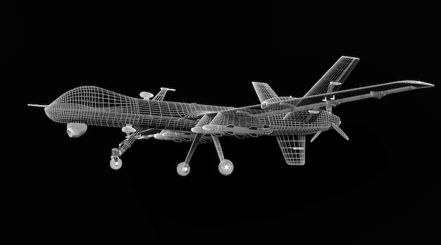 Combat drone 3d model