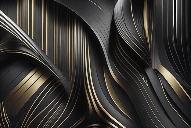 Photo combination of digital lines and abstract patterns in dark tones