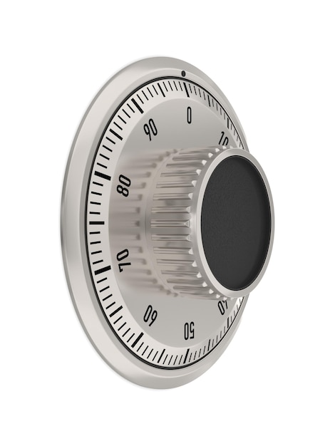 Combination lock safe on white background Isolated 3d illustration