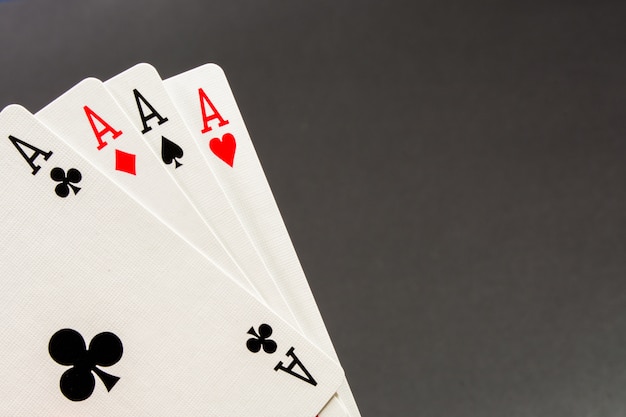 The combination of playing cards poker casino