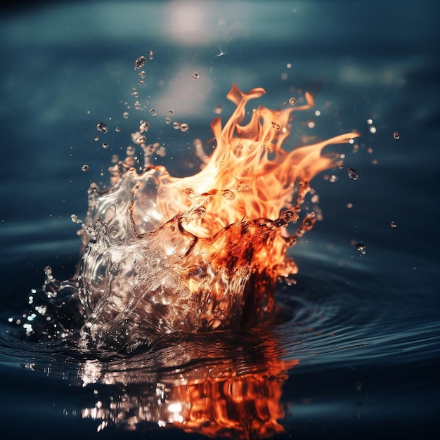 Photo combine fire and water