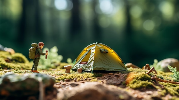 Comedy in Wilderness Hiker's grappige poging om speelgoedtent op te zetten