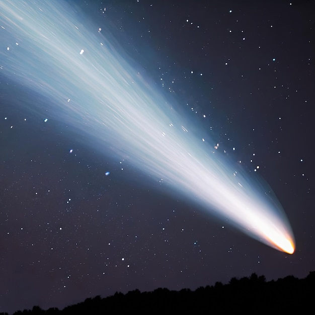 Foto una cometa nel cielo