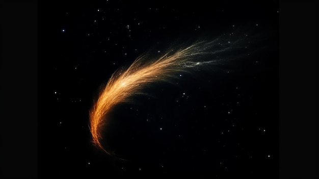 Comet streaking through space AI generated