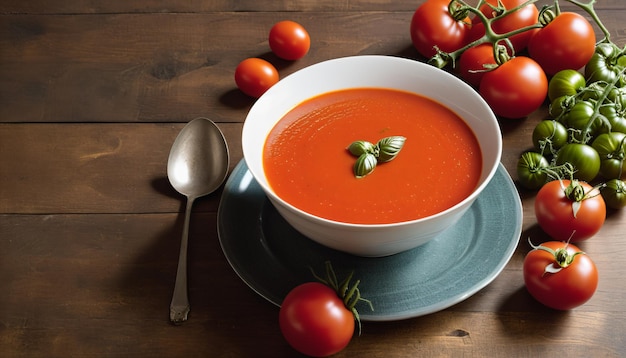 Comfort Food Warm Tomato Soup in a Bowl