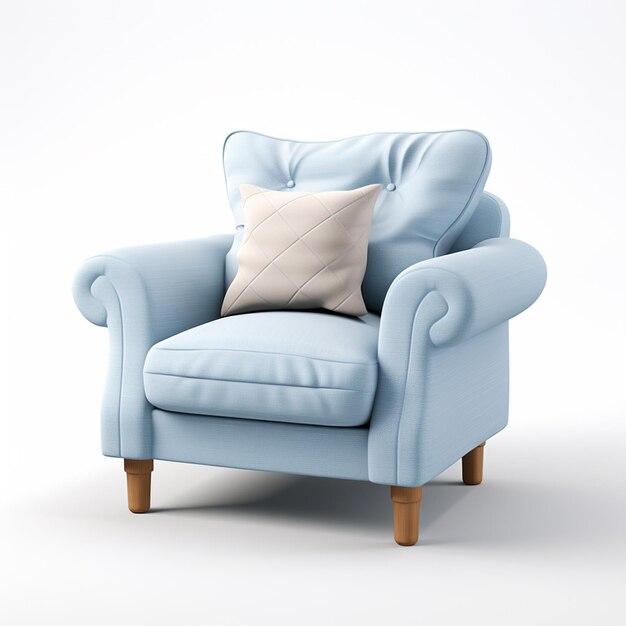 Comfortable armchair on white background