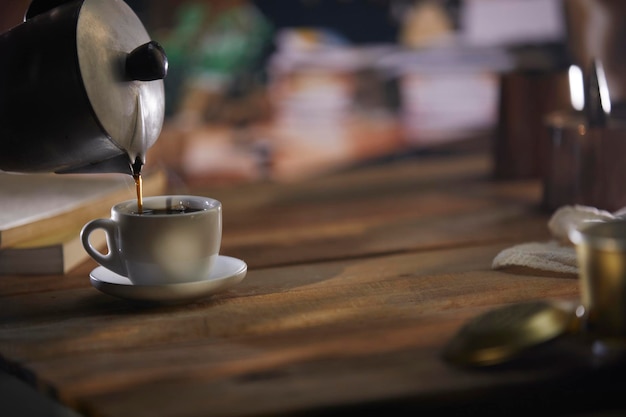 A comfortable break with fragrant coffee