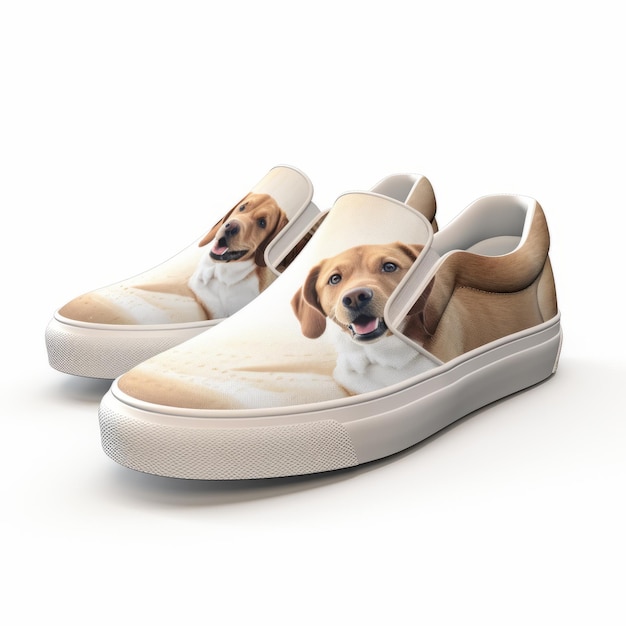 Comfortable Dog Slip On Sneaker With White Leather