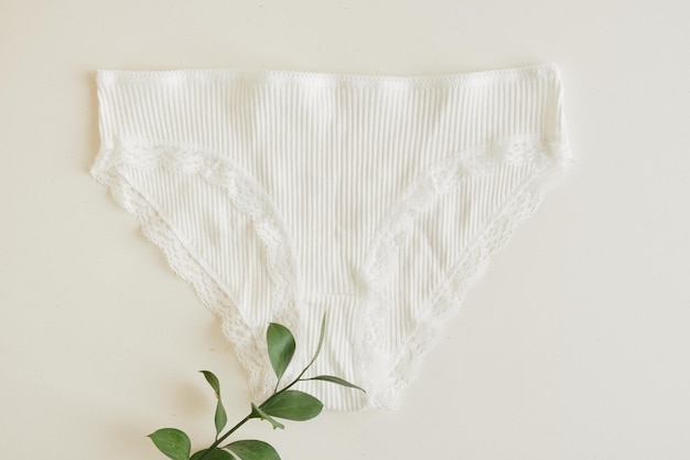 Comfortable and healthy clothes white woman panties and plant natural alternative materials for sewing clothes