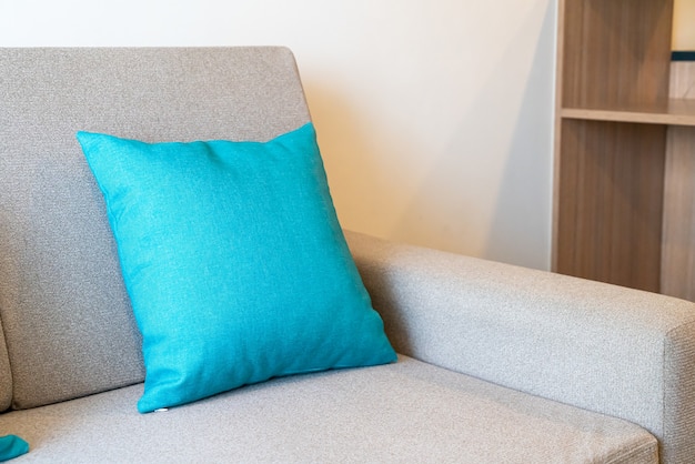 comfortable pillows decoration on sofa in living room