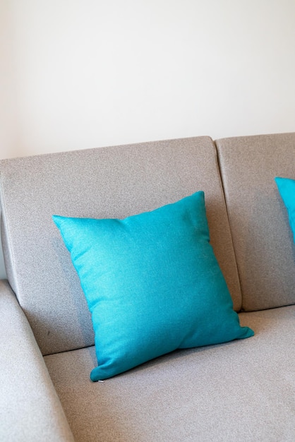 comfortable pillows decoration on sofa in living room