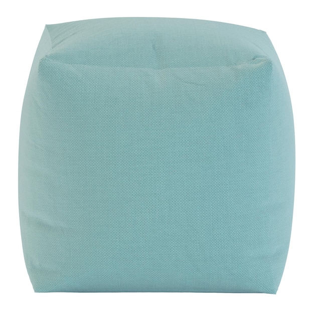 Comfortable pouffe on white background. Clipping path included. 3D rendering.