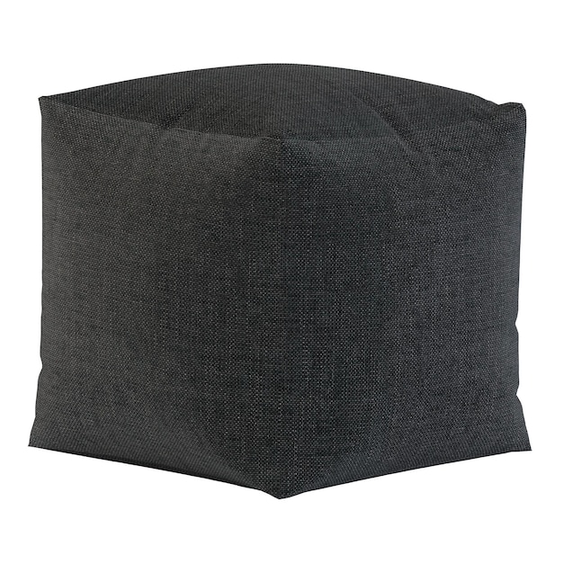 Comfortable pouffe on white background. Clipping path included. 3D rendering.