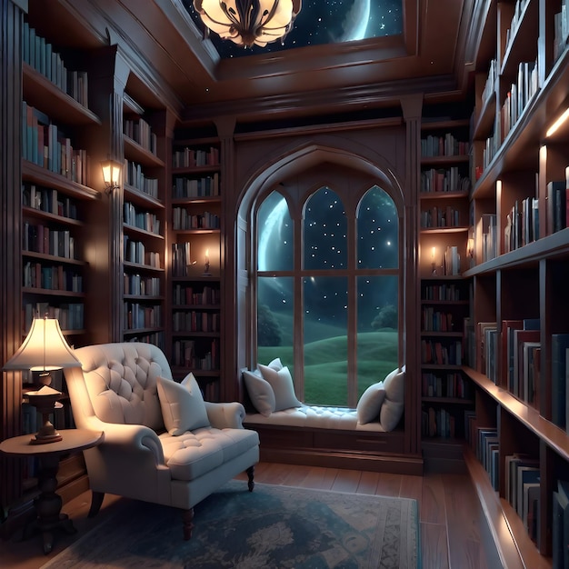 A comfortable reading book in the dream library