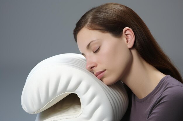 Photo comfortable sleeping orthopedic pillow generate ai