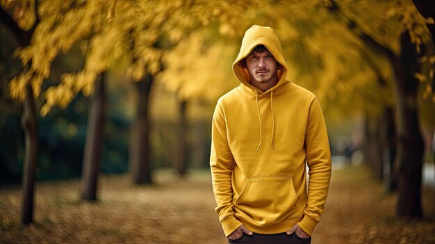 Comfortable yellow hoodie