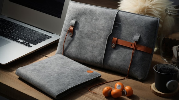 Photo comfycore grey leather case with meticulous design