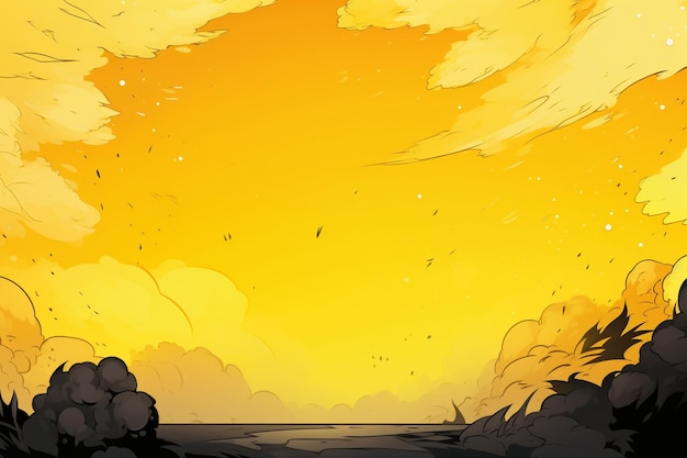 Comic background with beautiful yellow color