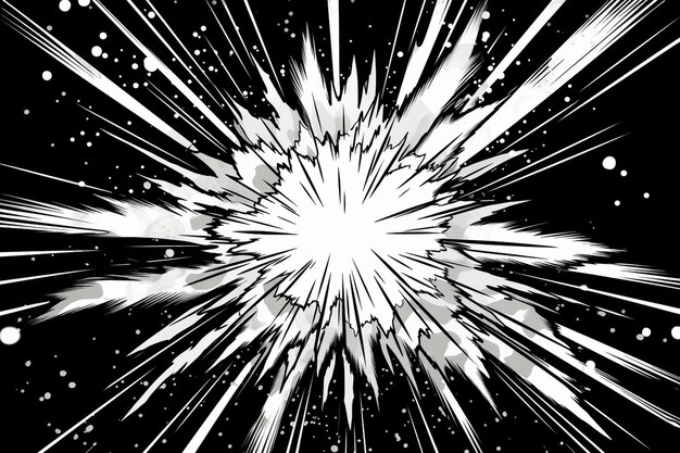 Фото Комиксы черно-белые радиальные линии фон манга скоростная рамка супергерой действия
