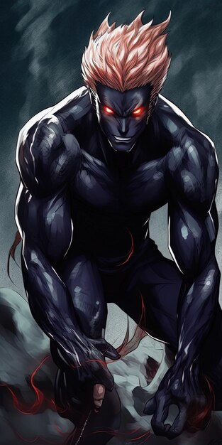 Photo a comic of a black superhero