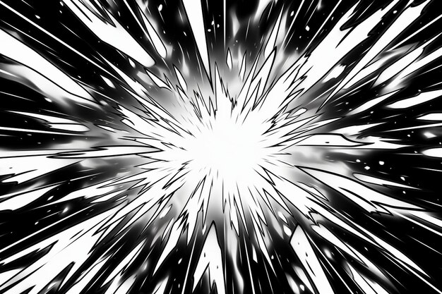 Photo comic black and white radial lines background manga speed frame superhero action