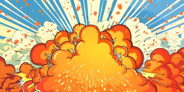 Foto sfondio di esplosione di fumetti sfondio grunge astratto con spruzzi e blot ai generato