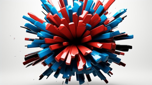 Comic Boom Explosion Cloud 3D-artwork voor een kleurrijke pop van visuele dynamiek