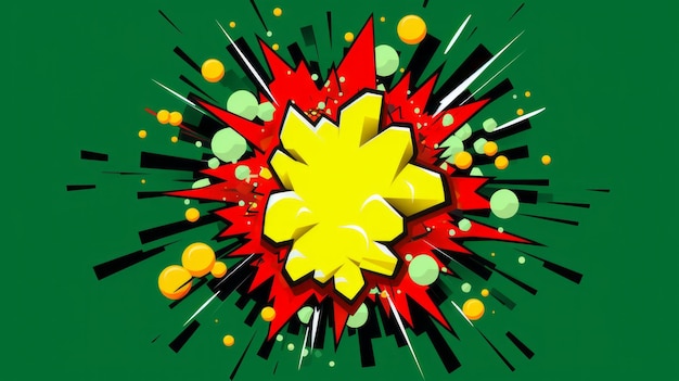 Comic Boom Explosion Cloud Artwork for a Colorful Pop of Visual Dynamism Old fashioned comic book