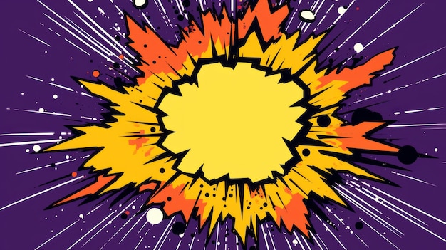 Comic Boom Explosion Cloud Artwork for a Colorful Pop of Visual Dynamism Old fashioned comic book