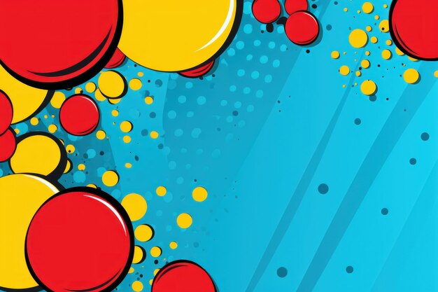 Comic bubble and dot pop art illustration background