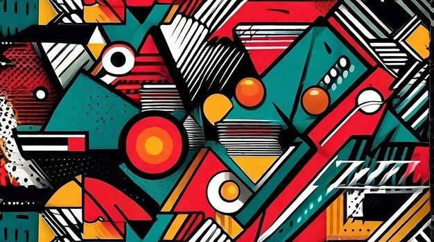 Comic Futurism Abstract Geometric Modernity