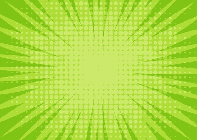 comic green background.