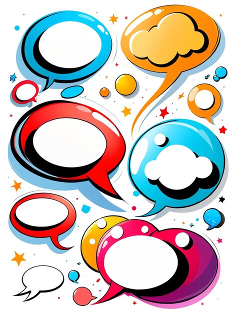 comic speech bubbles comic scene with a talking comic cartoon illustration