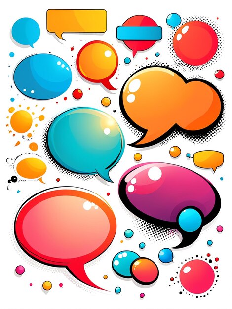 comic speech bubbles comic scene with a talking comic cartoon illustration