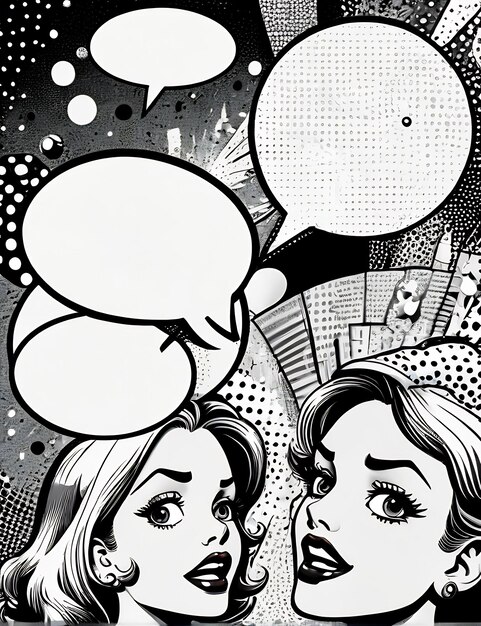 Photo comic speech bubbles speech bubbles with dialog