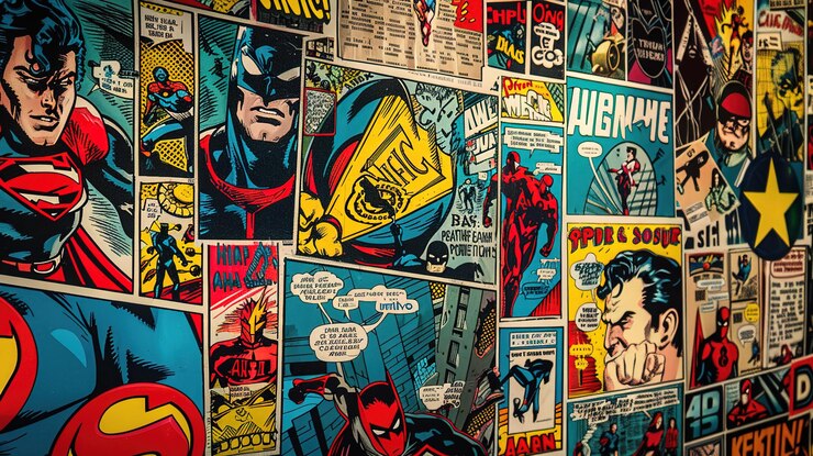 Photo comic stamp wallpaper