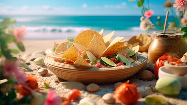 Comida con vistas a la playa