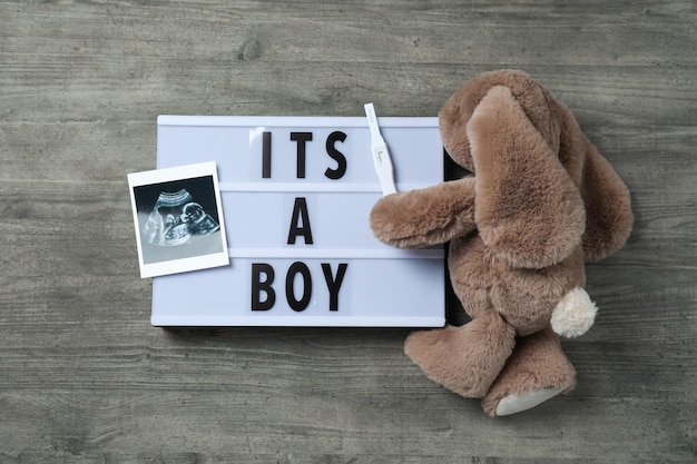 Photo coming soon baby concept with letter board