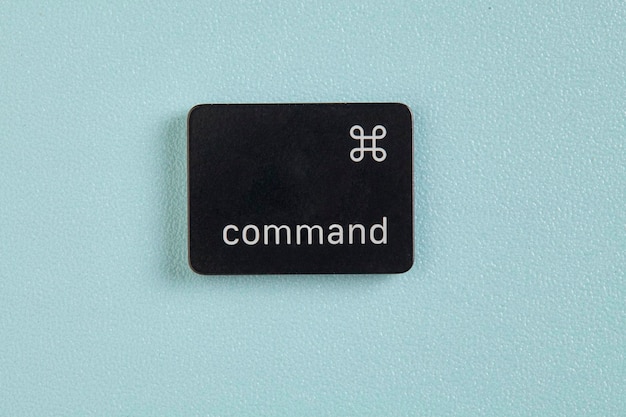 command key on blue background