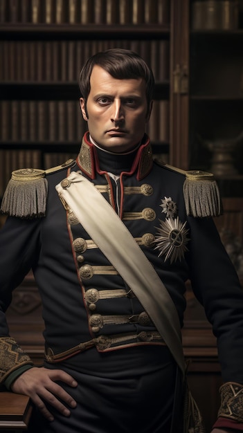 Commanding Confidence A Glimpse of Napoleon Bonaparte in his Majestic Military Attire