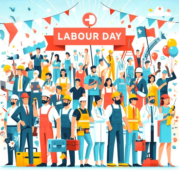 Photo commemorate labor day with an event that highlights the contributions of the labor force