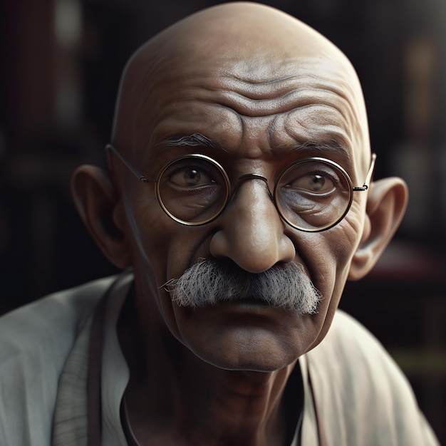 Commemorating Mahatma Gandhi's birthday on 2nd October with a portrait