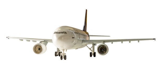 Photo commercial airplane isolated on white background with clipping path