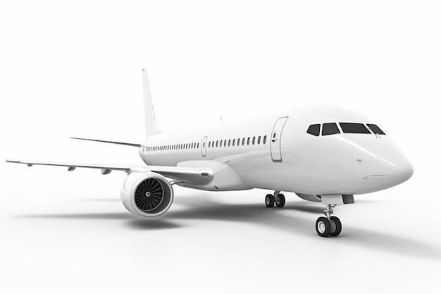 Photo a commercial airplane on white background