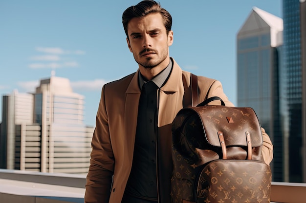 Фото Коммерческая фотография мужской модель louis vuitton в деловой мужской одежде kiton