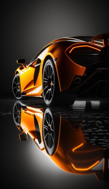 Commercial Photography a Sport Car Orange