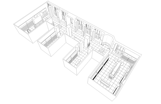коммерческое помещение магазин интерьер визуализация 3д иллюстрация